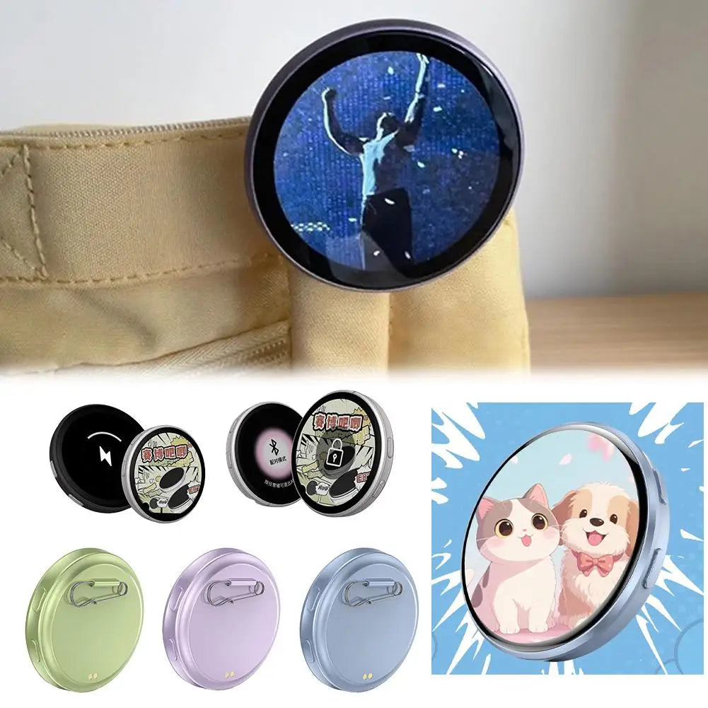 Badge LED Bluetooth 1.7” HD – Pantalla Inteligente para GIFs, Videos e Imágenes Anime